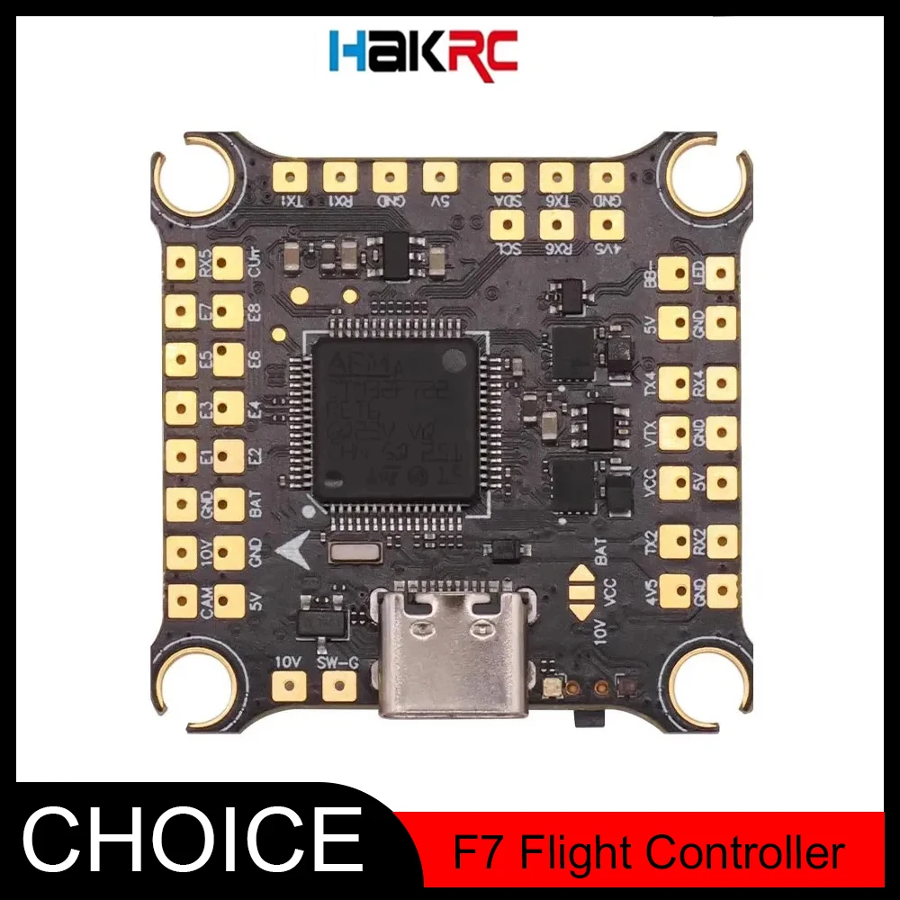 

HAKRC F405 V2 MINI Flight Controller с ICM42688 — двойной BEC 5 В/3 А и 9 В/2,5 А, Baro Gyro для FPV Racing/Freestyle Drone