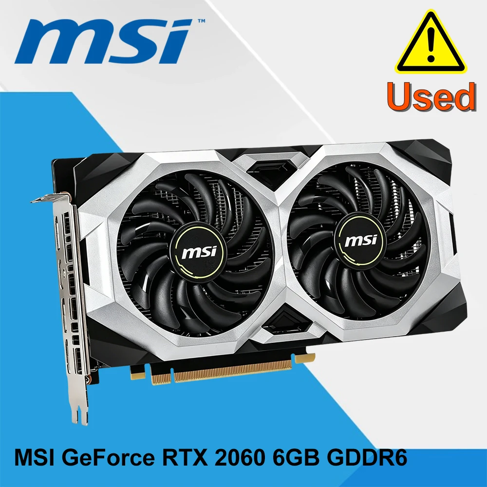 MSI RTX 2060 VENTUS 6G 14000MHz GDDR6 6GB 1×HDMI 2.0b 3×DisplayPort