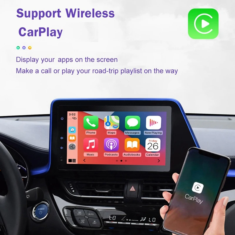 Wireless Per Apple Carplay Android Auto Per TOYOTA Touch 2 Entune2.0 Highlander Sienna Prius Yaris Camry 14-19