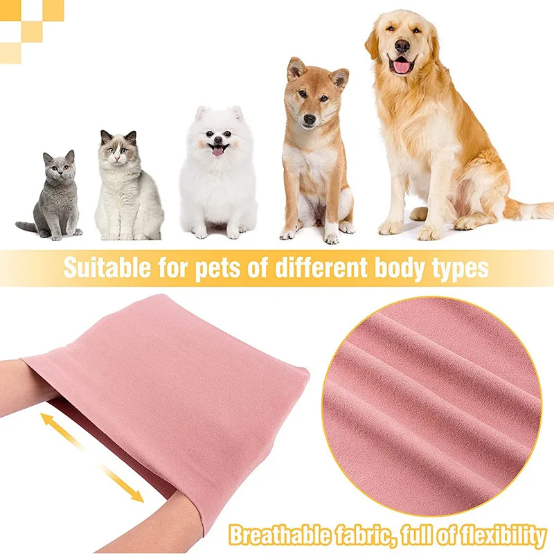 The Original Calming Band for Dogs Cats for Anxiety Relief Noise Canceling for Firework Thunderstorm Pet Grooming & Force drying