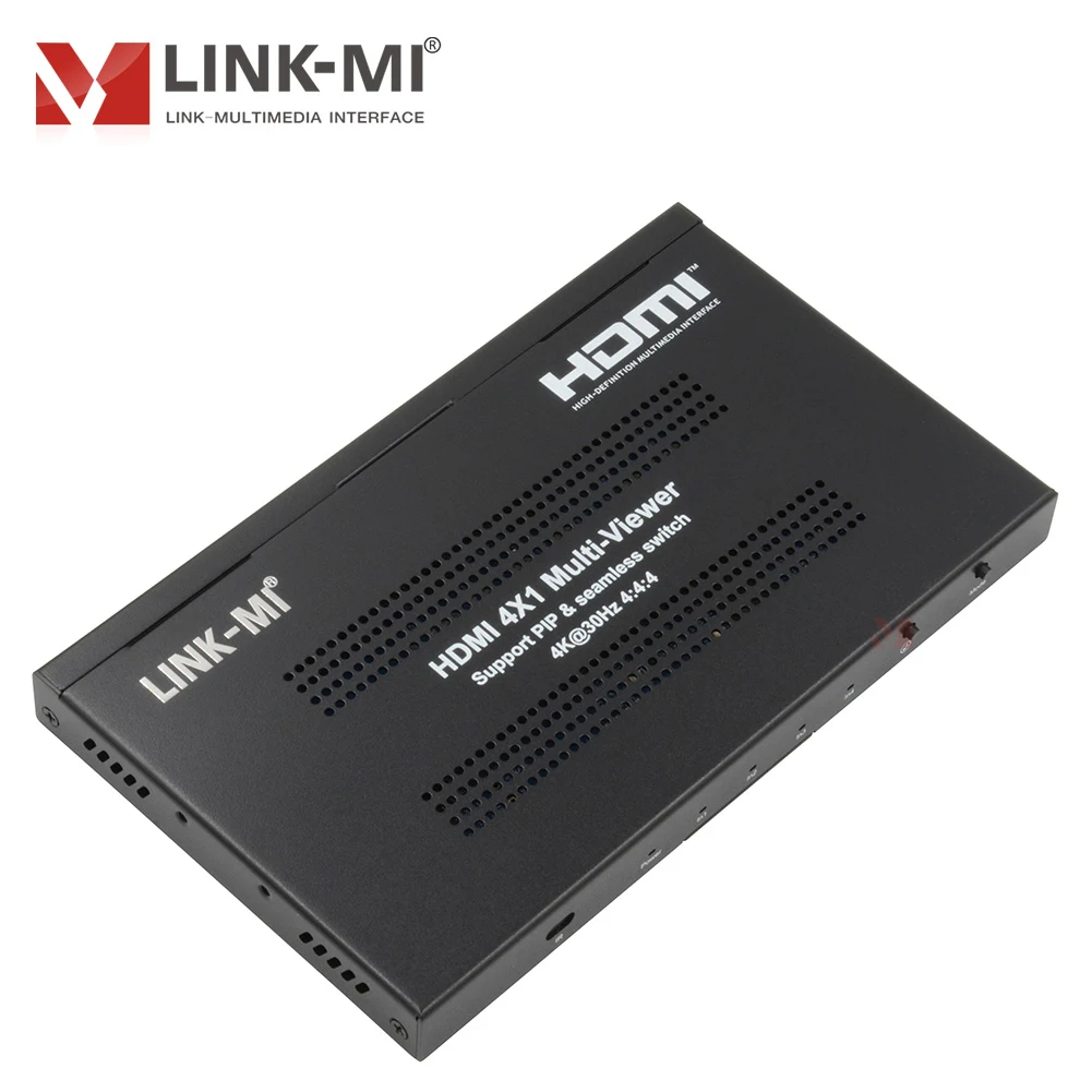 4x1 HDMI マルチビューワー 4K@30Hz、シームレススイッチング、IR&パネルボタン、最大オーディオサンプリングレート 48kHZ をサポート