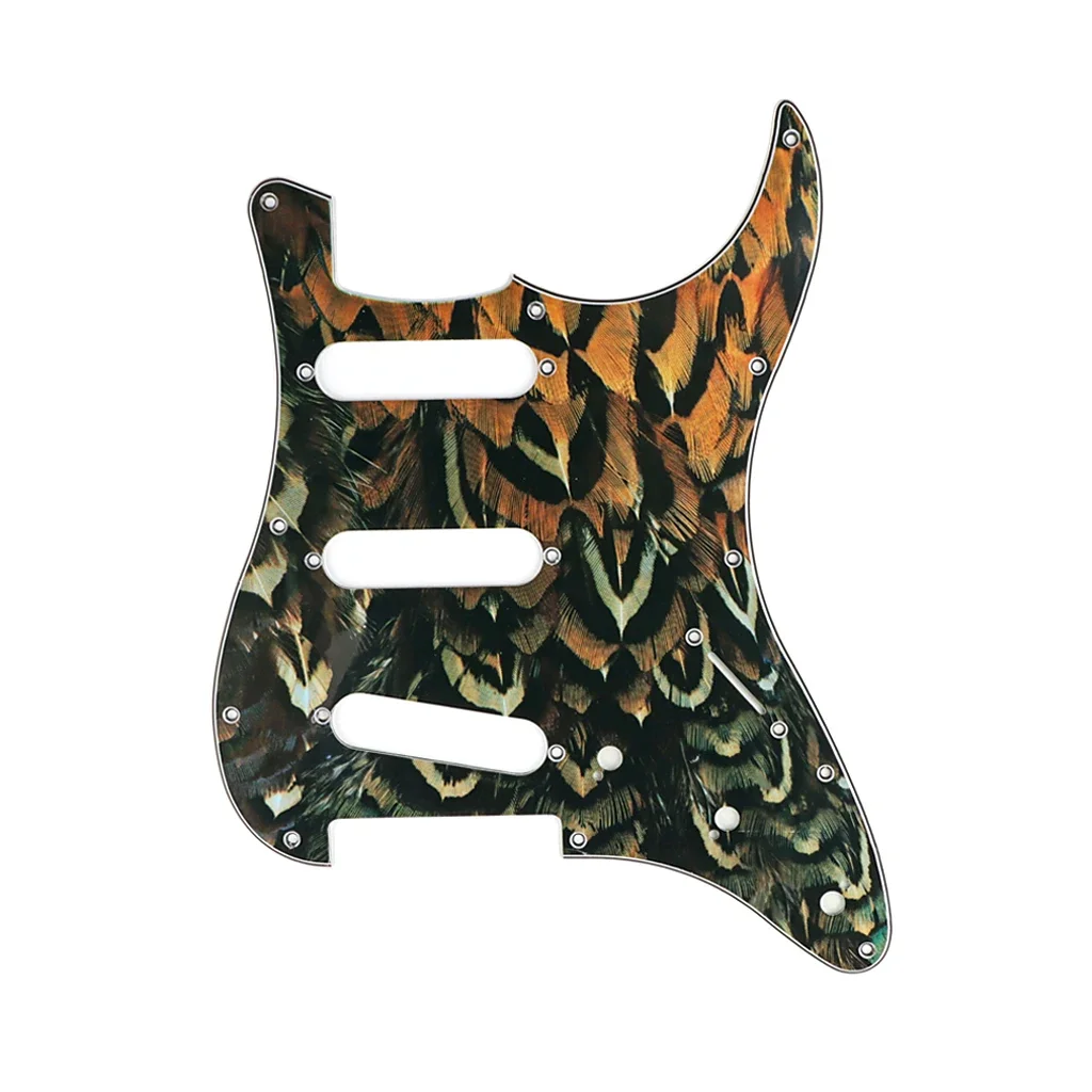 1 pcs Peacock Pattern 11 Hole Guitar Pickguard SSS Scratch Plate for  Stratocaster Style Guitar