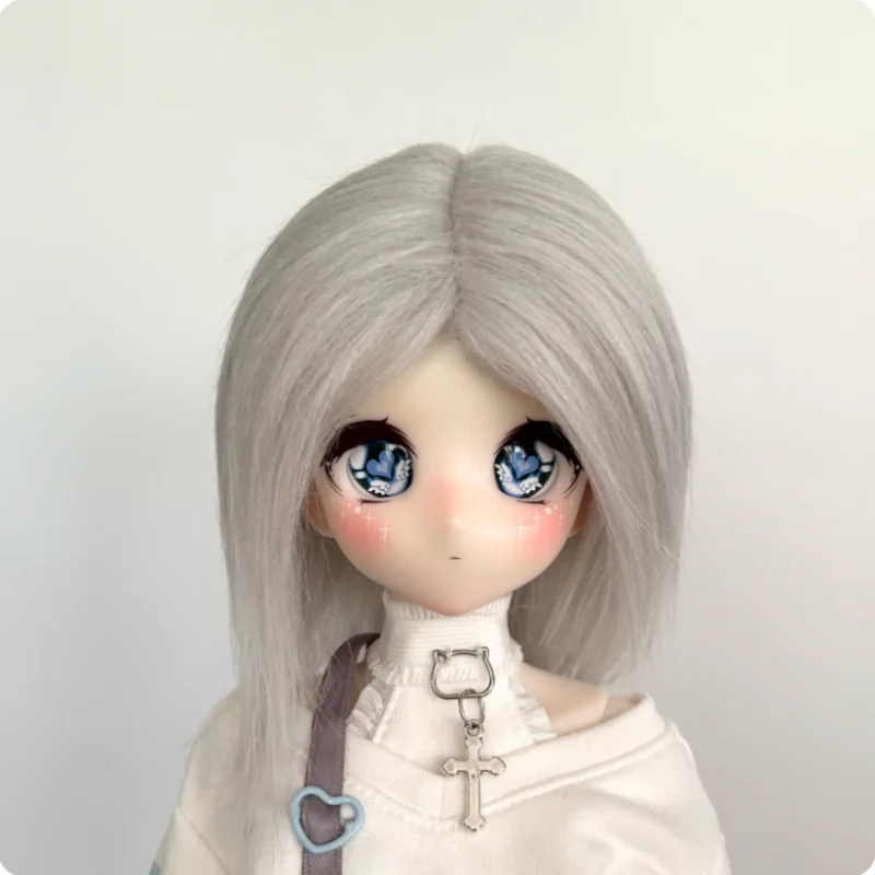 Nowa Peruka Futrzana dla Lalki BJD 1/6 1/4 1/3, Wielokolorowe Peruki Futrzane, Akcesoria dla Lalek (Bez Lalki)