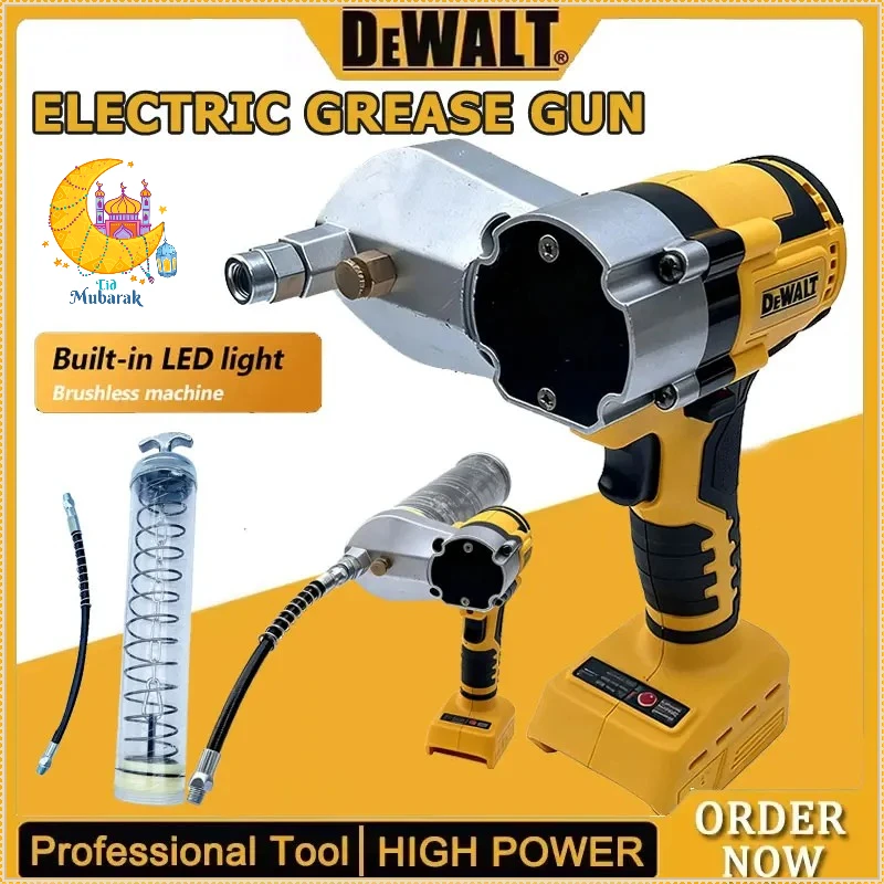 

Электрический бесщеточный смазочный пистолет Dewalt с LED-подсветкой, инжектор для смазки, инструмент для подачи консистентной смазки, работает от аккумулятора Dewalt
