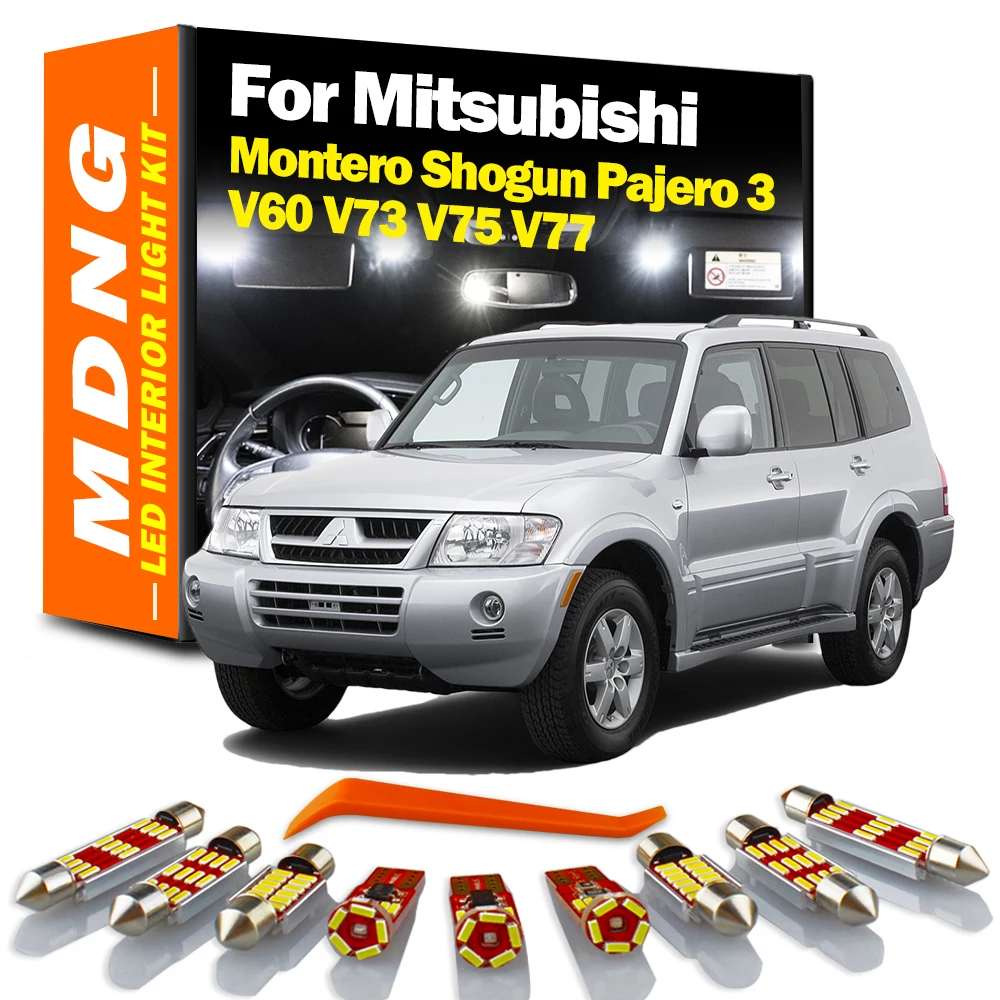 MDNG 8Pcs Canbus Car LED Interior Light Kit For Mitsubishi Montero Shogun Pajero 3 V60 V73 V75 V77 2000 2001 2002 2003 2004-2006