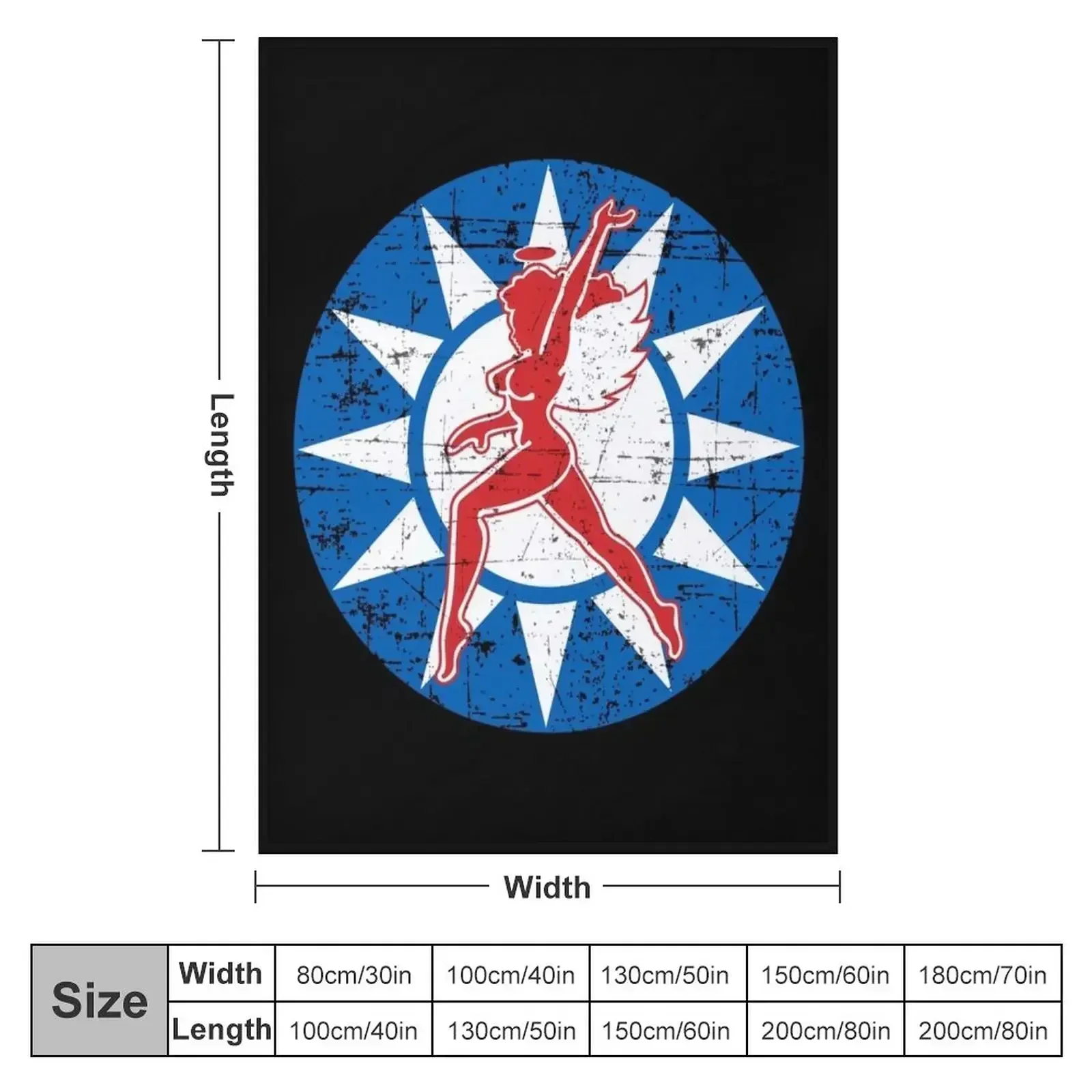 AVG - Flying Tigers - Red Angel RCAF - Grunge Style Throw Blanket Sofas Comforter Thermal Picnic Blankets