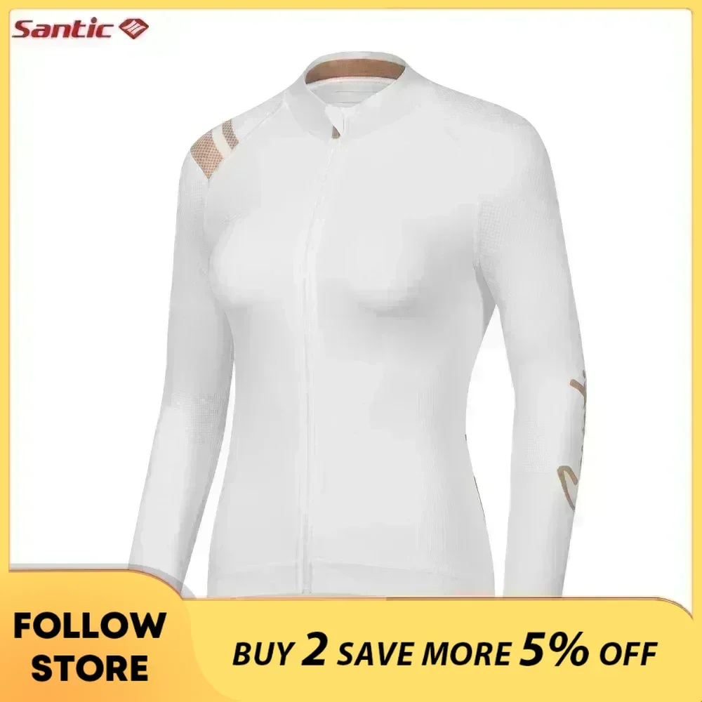 Santic Unisex Radtrikot Damen Frühling Herbst Outdoor MTB Fahrrad Straßenreiten Kleidung Qualität Nahtlose Fahrrad Tops Basisschicht