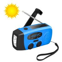 2000mAh Emergency Radio Solar Hand Crank Radio with 2000mAh Rechargeable Battery Survival Portable Radio SOS Alarm AM/FM & LED