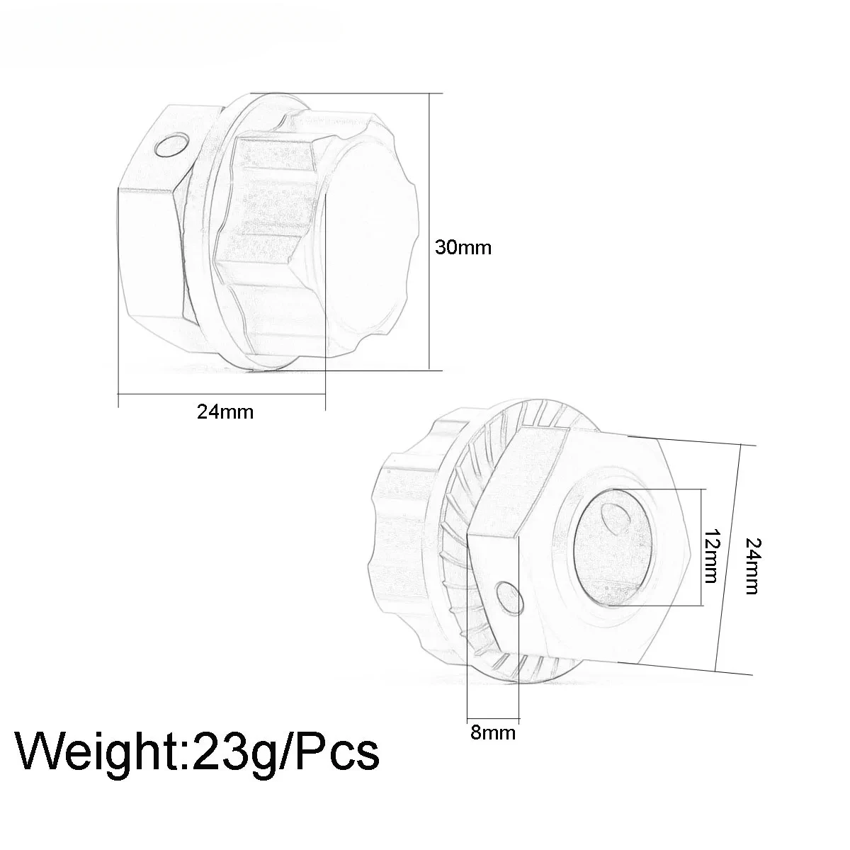 Abdeckung für Sechskantmuttern aus Aluminium # ARA 310928   ARA 310929   für RC Arrma 1/5 Kraton ARA 110002   ARA5208 Outcast ARA5810 ARA5210 Zubehör