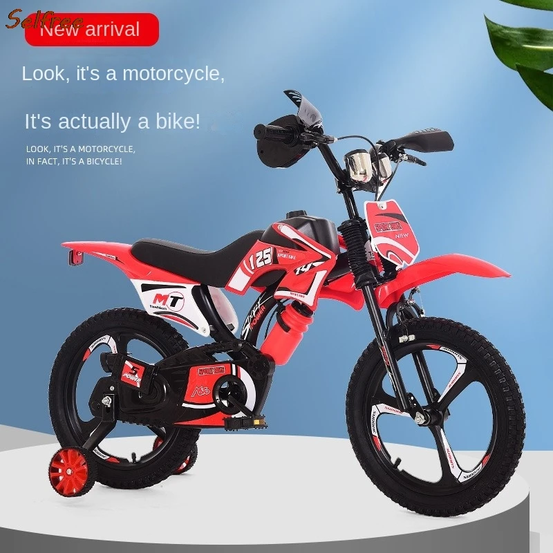 Children's Simulation Motorbike Bike 18 Inch 20 Inch Pedal Bike Boys And Girls Kinder Fahrad Mountain Bike Kids Bike News