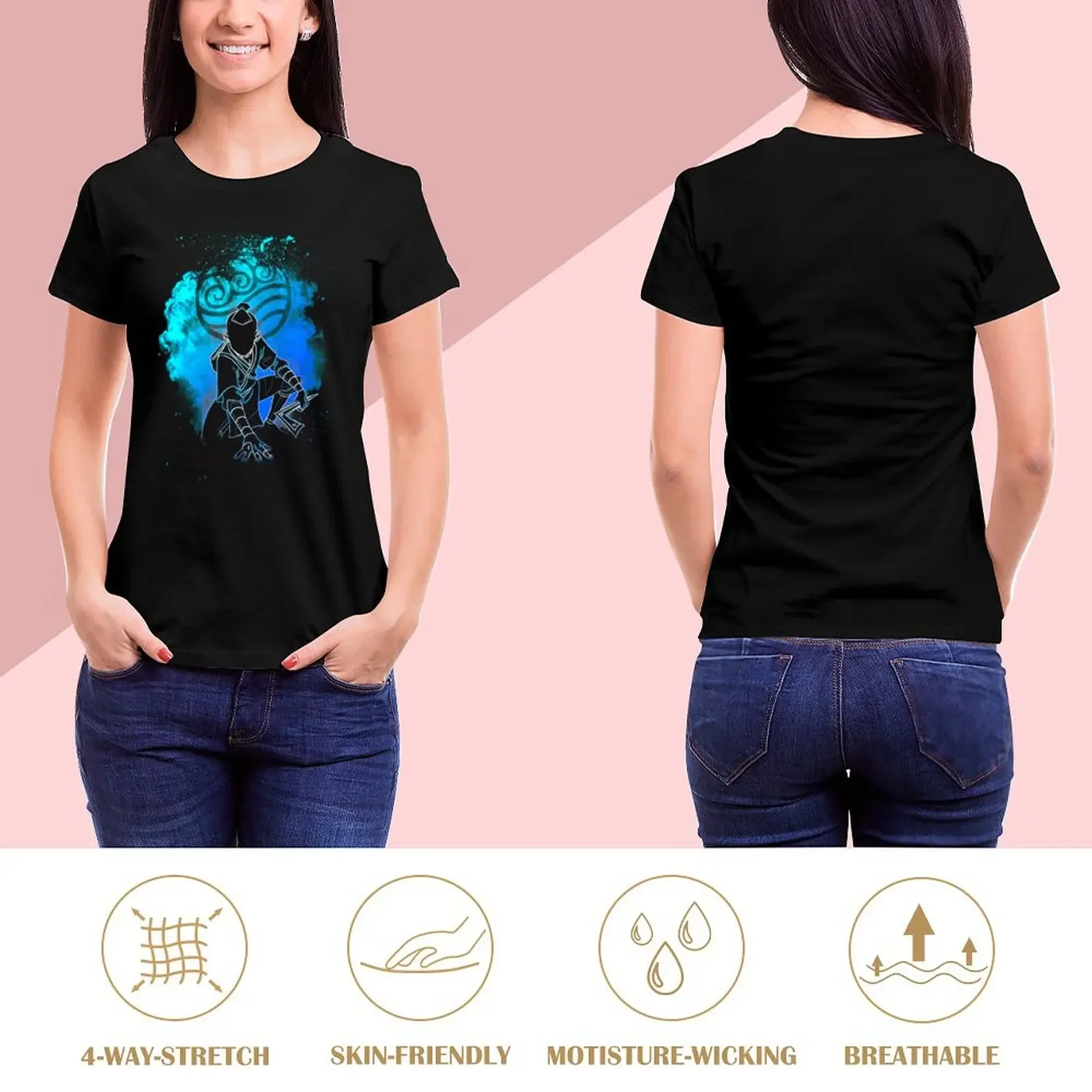 Soul of the Waterbender T-Shirt cute tops anime Female clothing quick drying Woman clothing