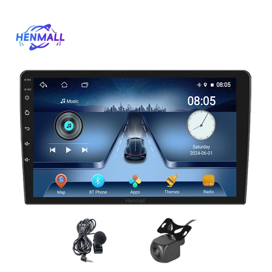 Universal  9 Inch 8 Core 2 Din  Radio  GPS Wireless Carplay Android Auto Head Unit Car Navigation  Car Stereo Car DVD Player
