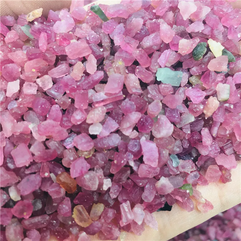 50-1000g Natural crystal red tourmaline gemstone vein healing reiki DIY material stone craft