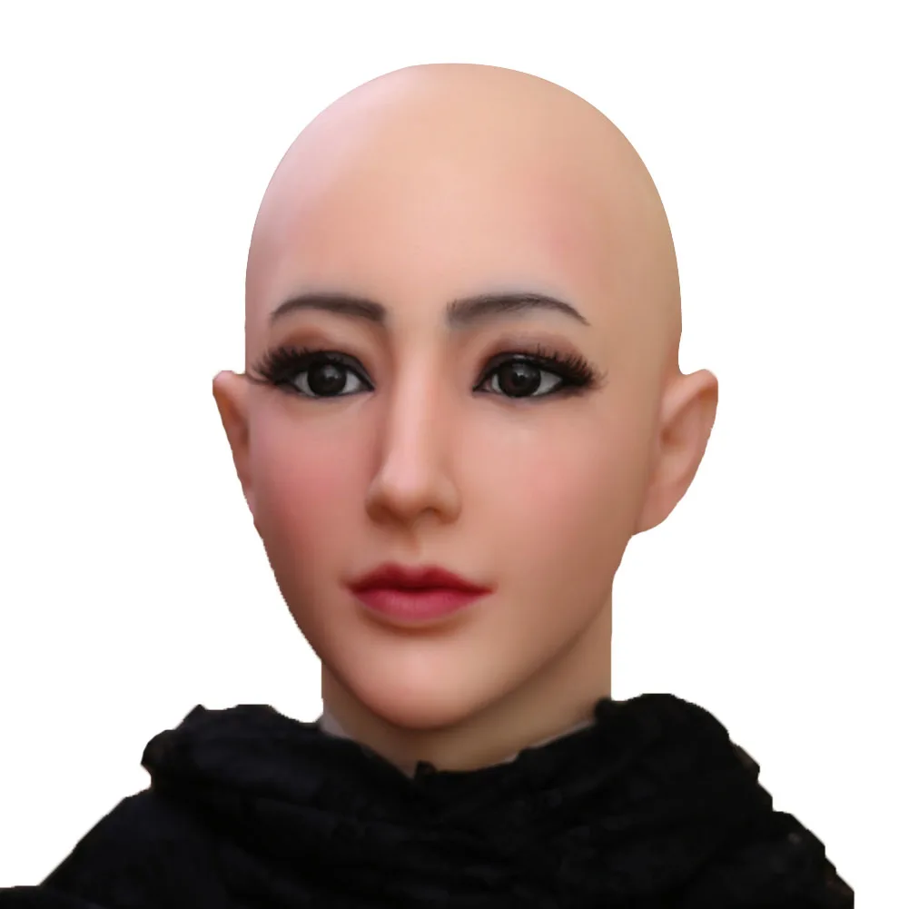 

Женский реалистичный силиконовый трансвестит лицо косплей Хэллоуин нарядное платье забавная силиконовая игрушка для лица