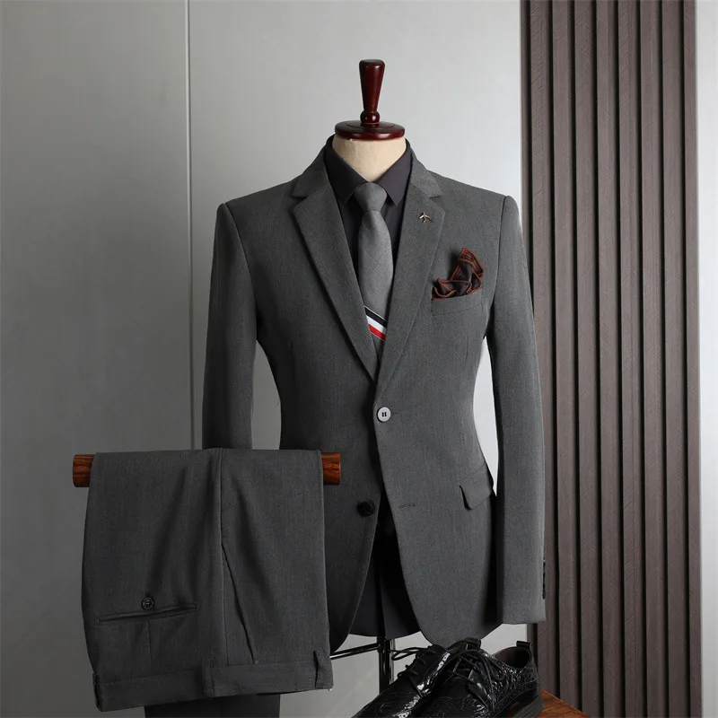 

8416 Men's four seasons casual business formal fashion slim-fit wedding best man dress suit