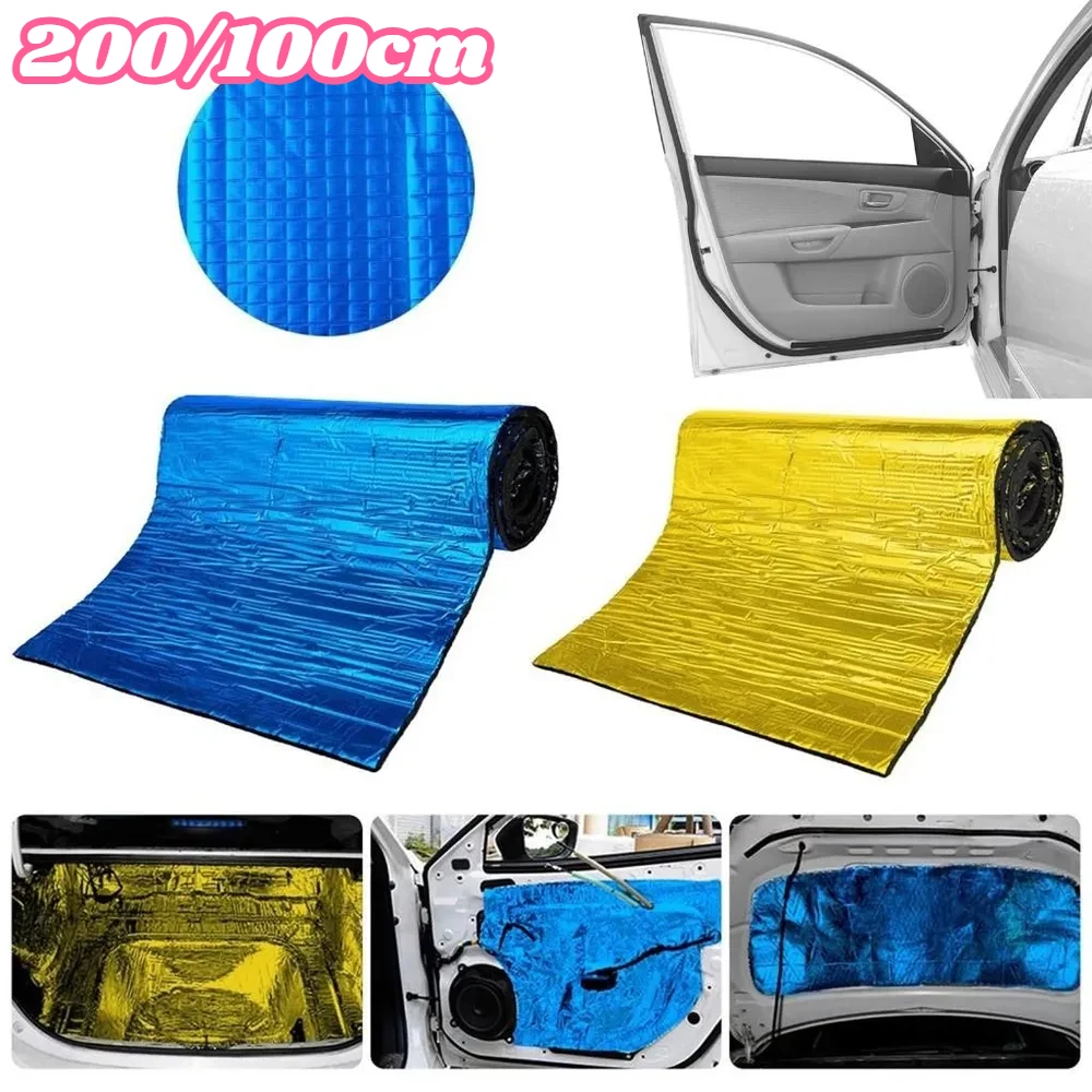 Self Adhesive Car Sound Insulation Pad for Car Hood Floor and Trunk Aluminum Foil Foam Cotton Heat Noise Reduction Pad