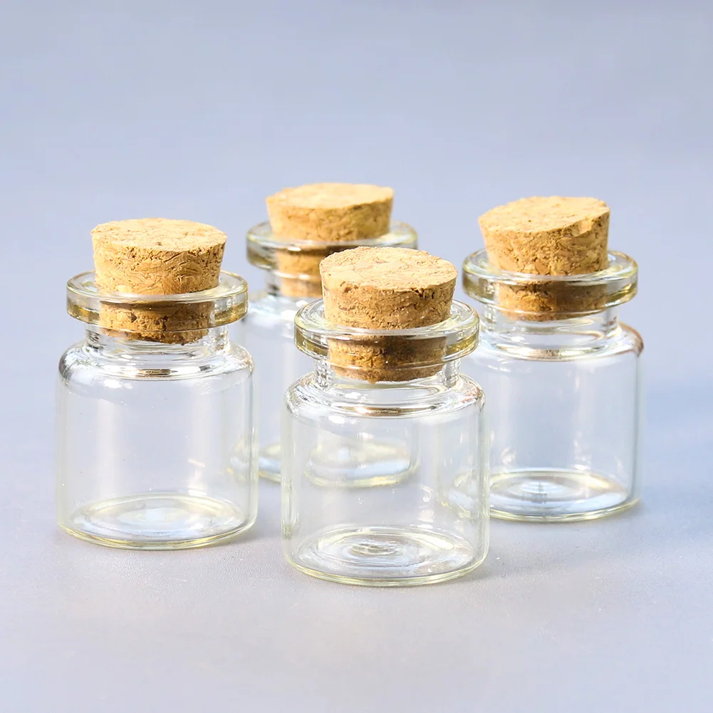 2PC Kork Glasflasche Wunsch Löwenzahn Blume Pollen Aromatherapie Anhänger Geburtstag Wishing Flasche DIY Halskette Schmuck Machen – Detail 3