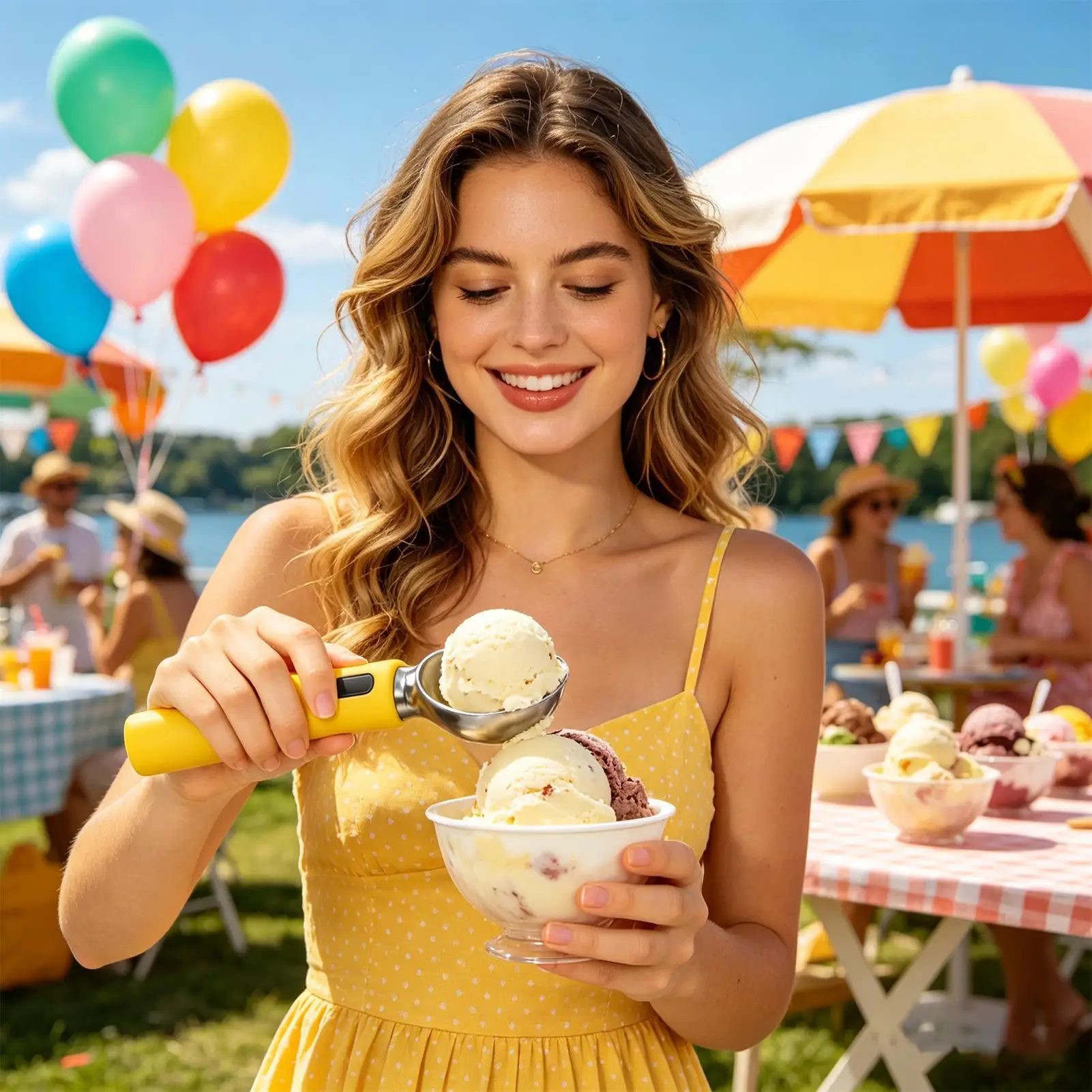 Heated Ice Cream Scooper 3-Speed Heat Conductive Electric Warming Ice Cream Dipper For Cheese Watermelon Fruit Balls Jelly