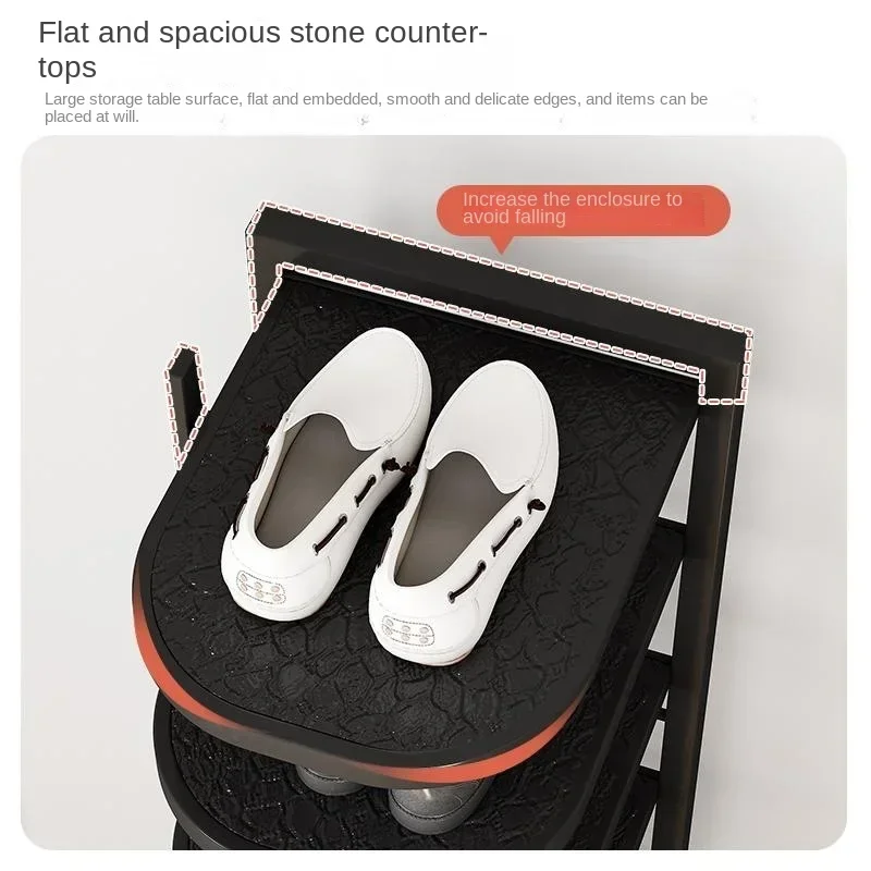 Home furnitureStainless Steel Narrow Shoe Rack Home Door Corner Space-saving Rack Dormitory Simple