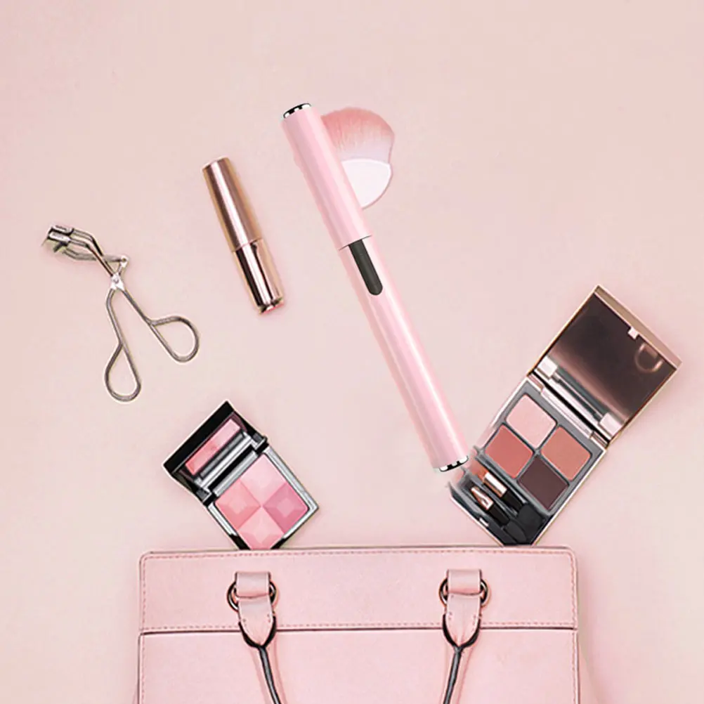 

Electric Eyelash Curler Heating Perm Tool Pink Practical Design Humanized Brush Head Long Lasting Curling Effect Makeup Tool