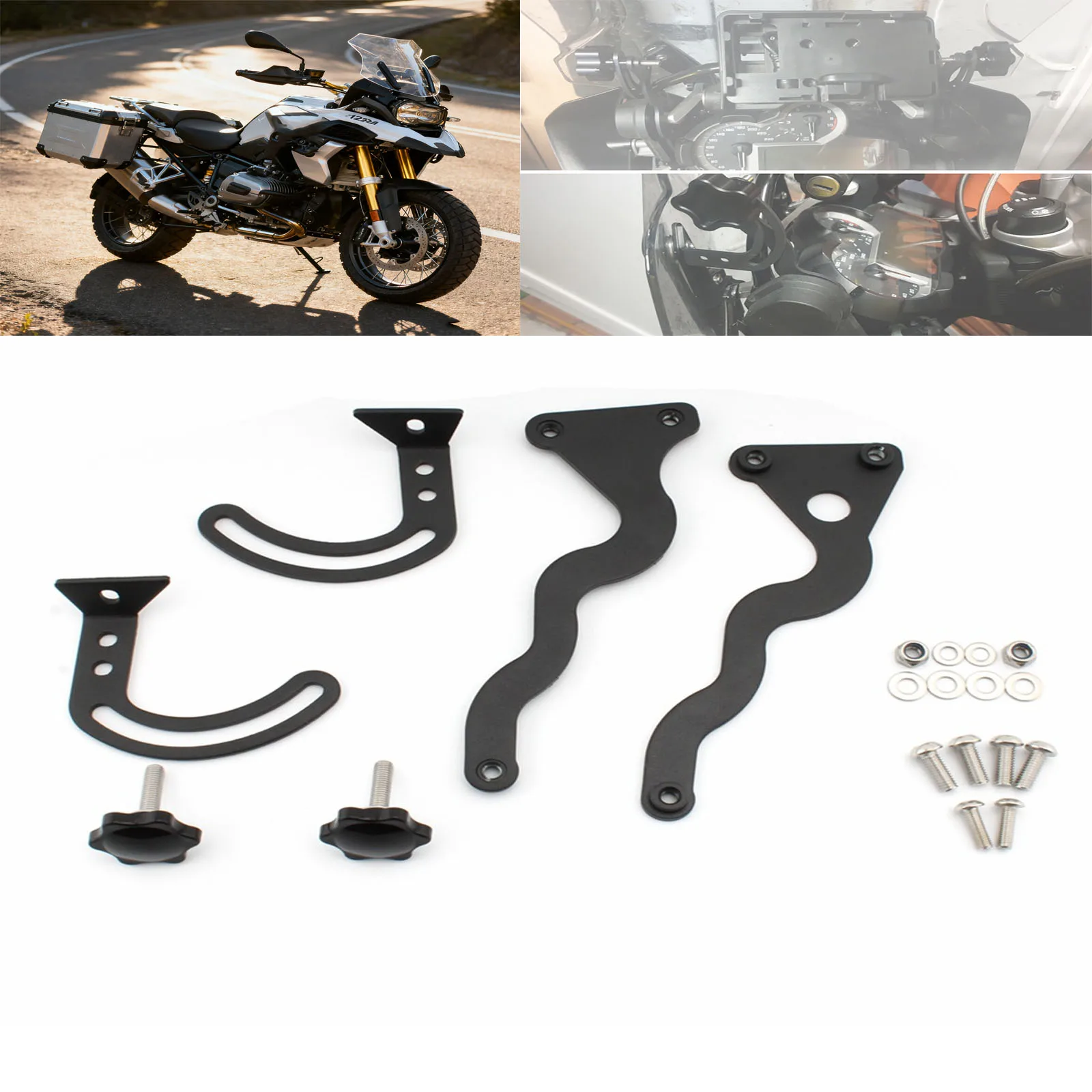 

Motorcycle Windshield Support Holder Windscreen Strengthen Bracket Kits for BMW R1200GS LC 2013-2019 R1200GS ad 2014-2019 r1250