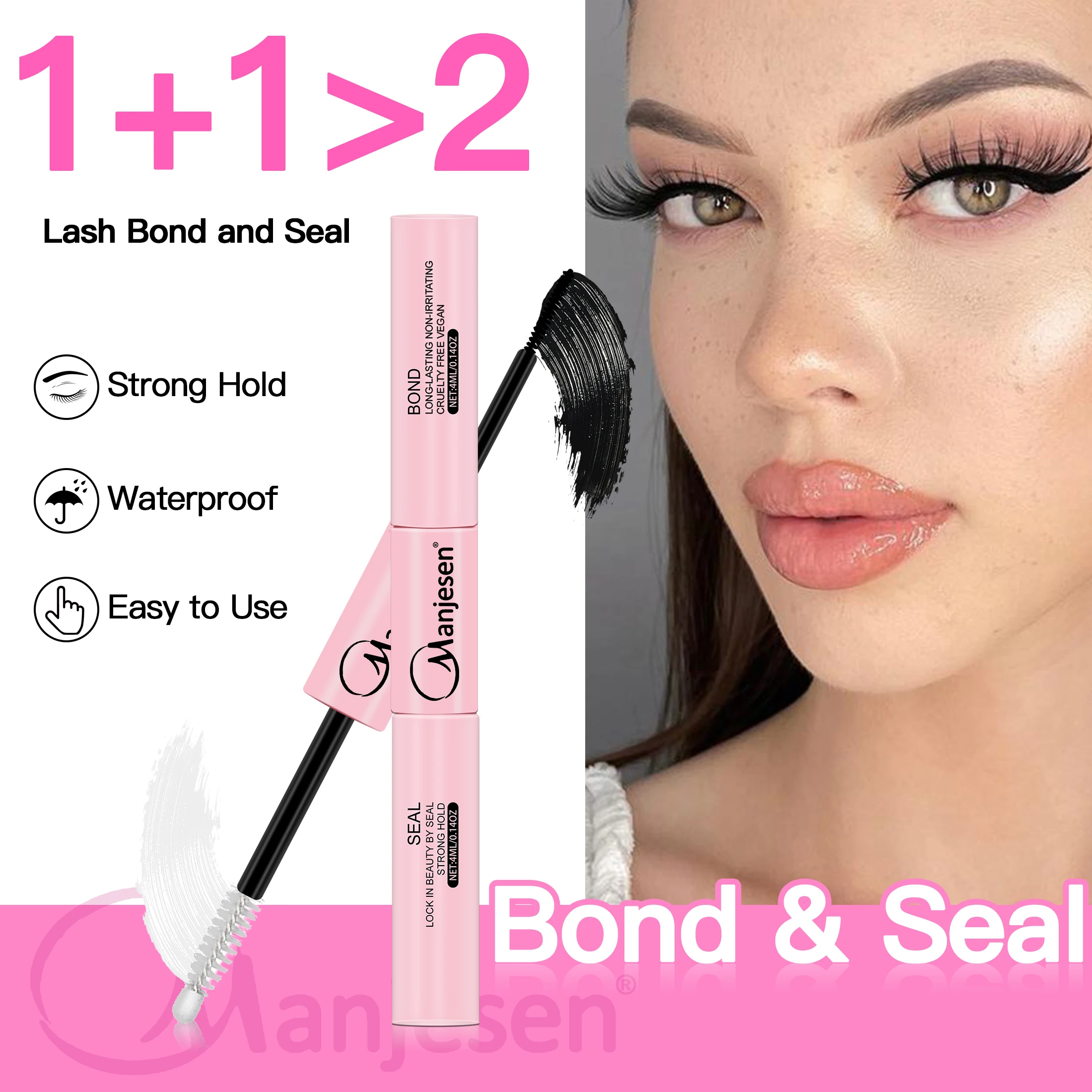 Rzęsy 200 PCS Klasterki Lash Bond i Seal Narzędzia do makijażu DIY Zestaw do przedłużania rzęs do klejenia rzęs Klej Akcesoria