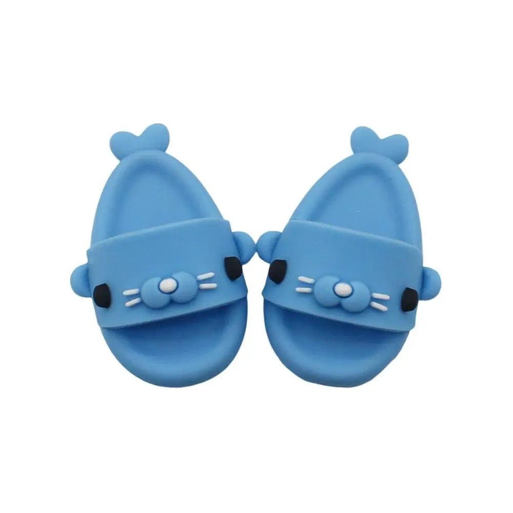 

1:12 Dollhouse Miniature Round Toe Seal Slippers Seal Shape Mini 1/6 BJD Shoes Slippers Cartoon OB11 Seal Shoes 1/6BJD