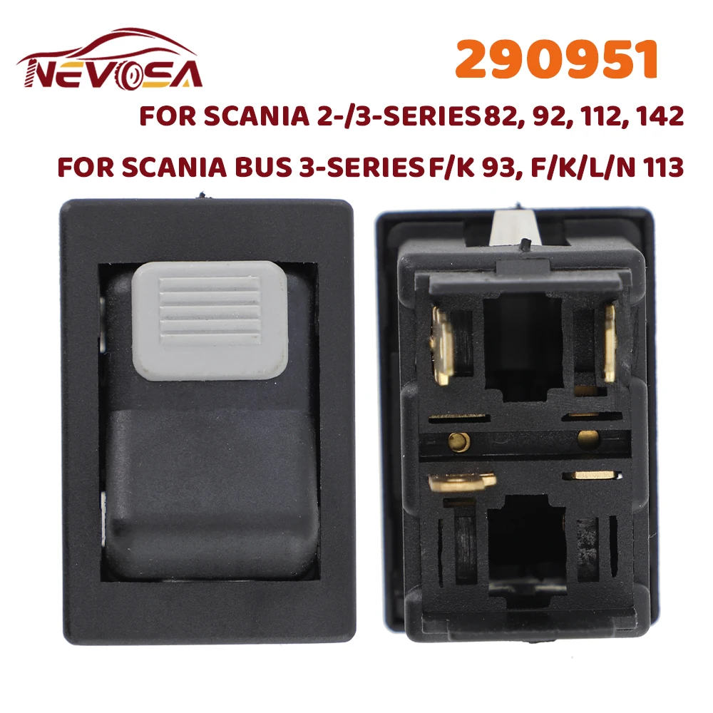 290951 Heavy Duty Truck Window Lifter Rocker Switch Push Button Switch For Scania Truck Bus Scania 2-/3-Series Skip Shift Button