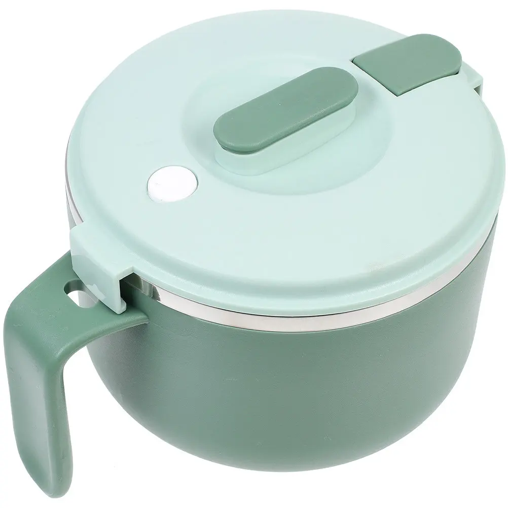 Tazón de Ramen de Acero Inoxidable de 1.2L, Diseño de Asa con Artesanía Exquisita, Tazón Reutilizable y Compacto para Comer, para el Hogar, la Escuela, Ensaladas