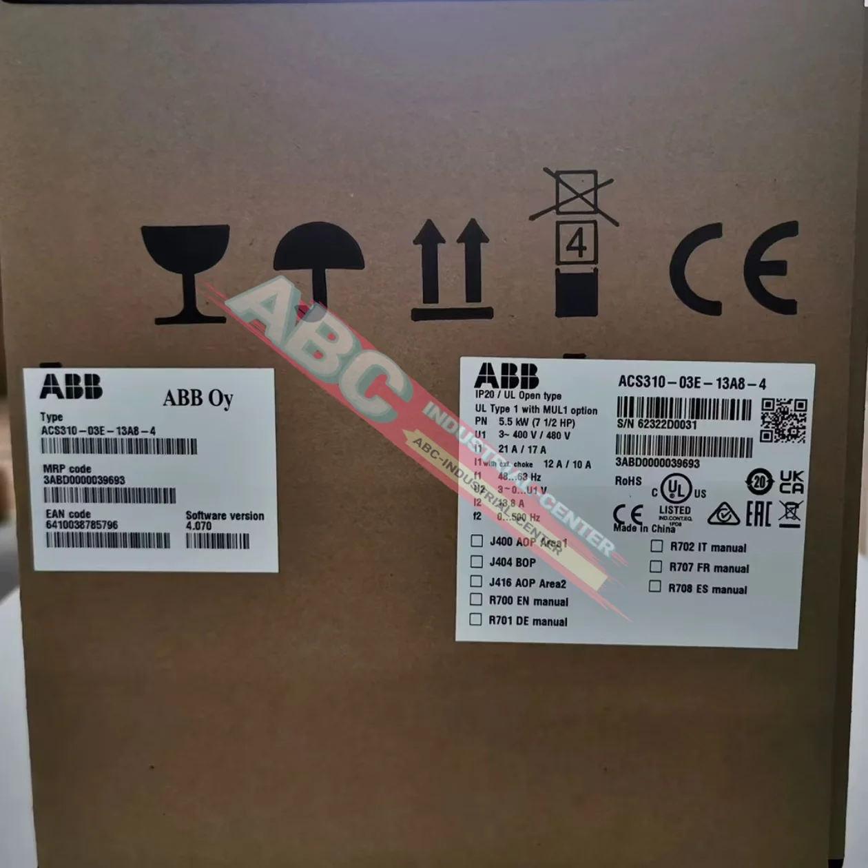 

Инвертор ACS310-03E-48A4-4 новый в коробке