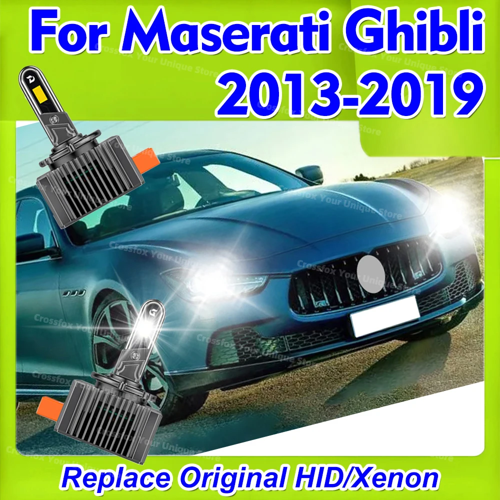 2 bombillas LED D3S D3R para faros delanteros, tubo de cobre, 50000LM, para Maserati Ghibli 2013 2014 2015 2016 2017 2018 2019, reemplazo HID