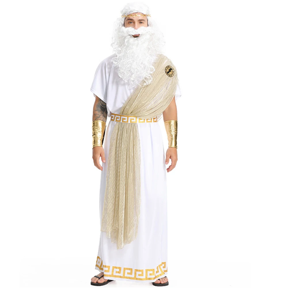 Antiker griechischer Gott Zeus Kostüm Cosplay für Männer Buchwoche Party Halloween Kostüme Erwachsene Cosplay Kostüme