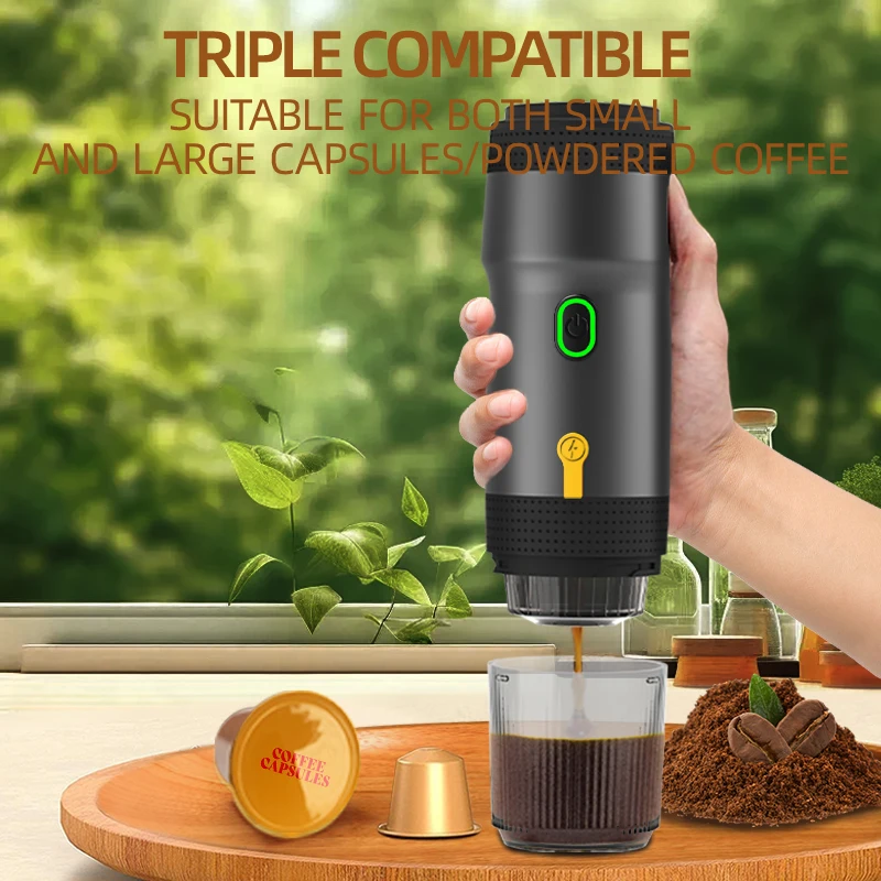 

3in1 Electric Portable Fully Automatic Espresso Capsule Coffee Machine for Capsules Of Coffee Powder Coffee Maker Machine