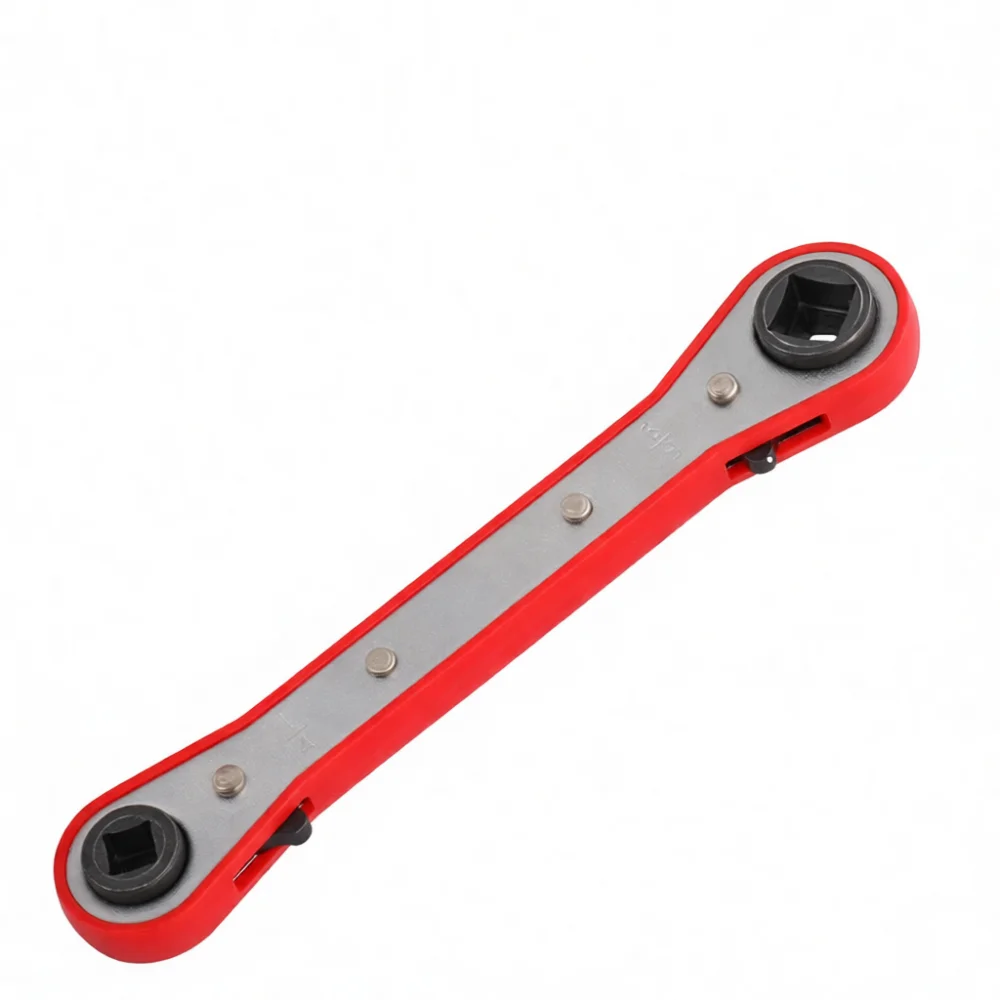 Dual Way Ratchet Wrench For Air Conditioning Repair HVAC Valve Spanner Multifunctional Refrigeration Hardware Repair Tool