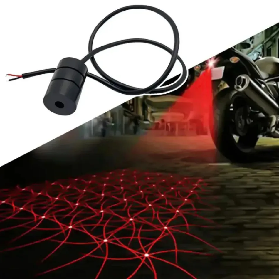 

1set Car Laser Tail Fog Light Auto Motorcycles Rear-end Styling Decoration Car Brake Parking LED Lamp Rearing Warning Light