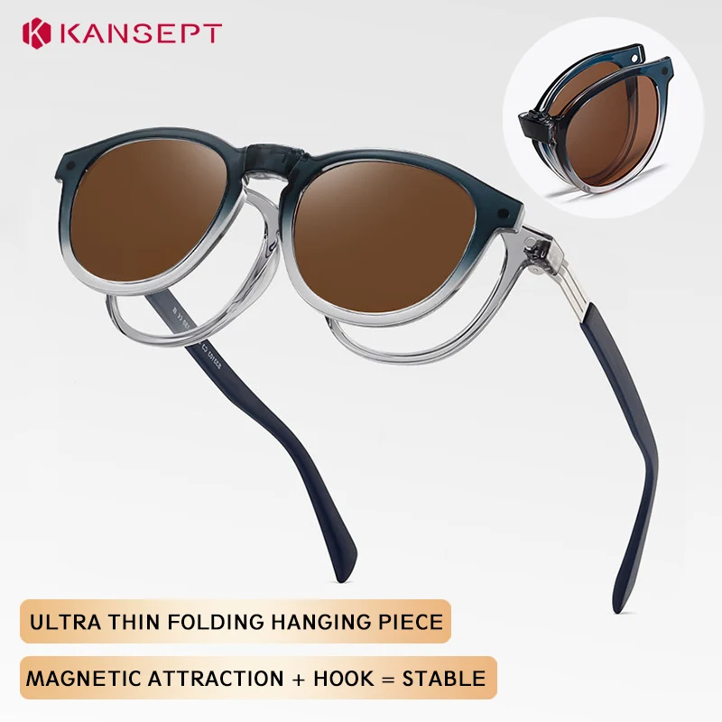 KANSEPT Magnetic Clip-on Reading Glasses for Women Lunettes De Lecture Sunglasses Man Graduated Lenses to Read Eye-glasses -1