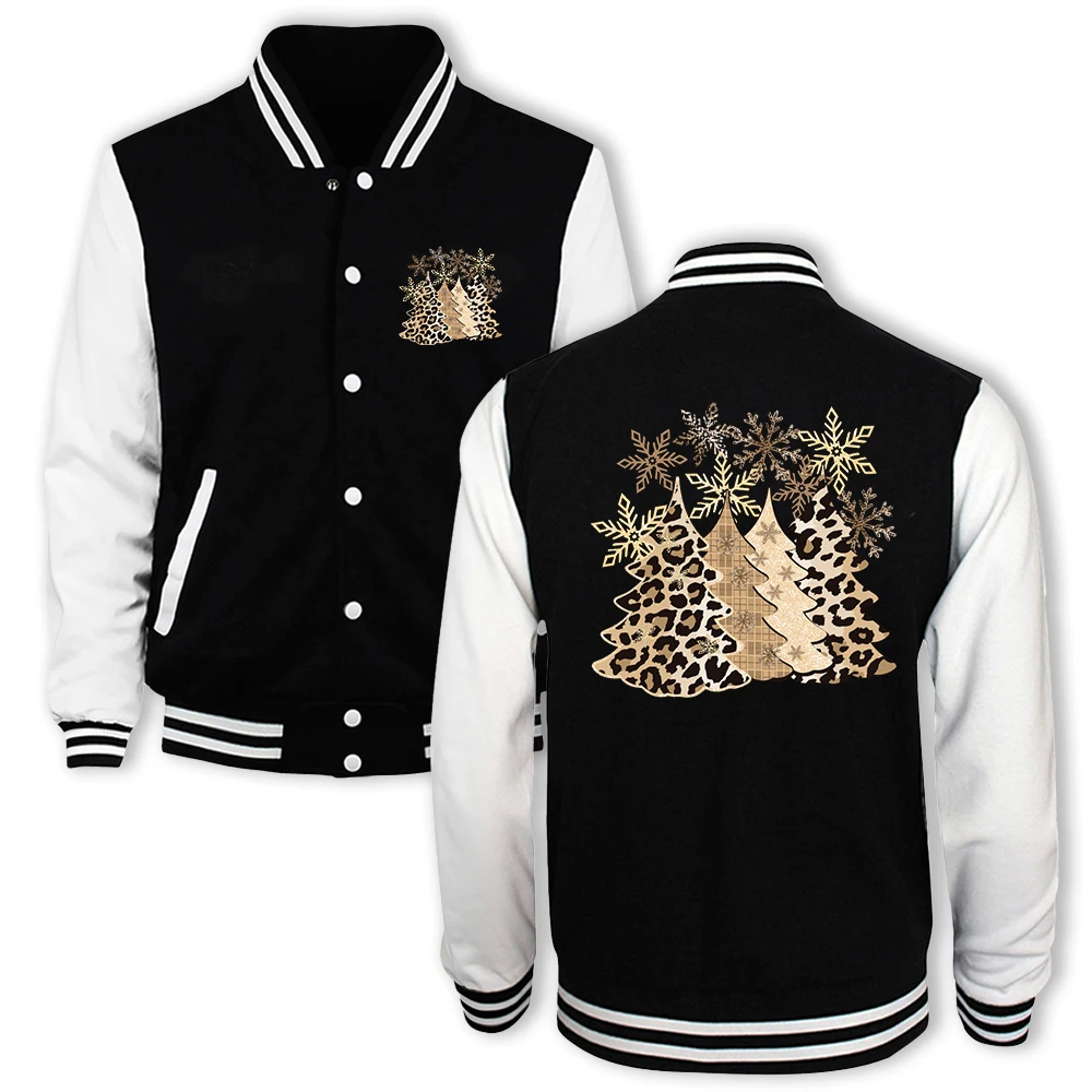 

Рождественская атмосфера с принтом дерева, американские куртки, мужская свободная осенняя одежда, модная флисовая уличная одежда, теплая куртка унисекс в стиле ретро