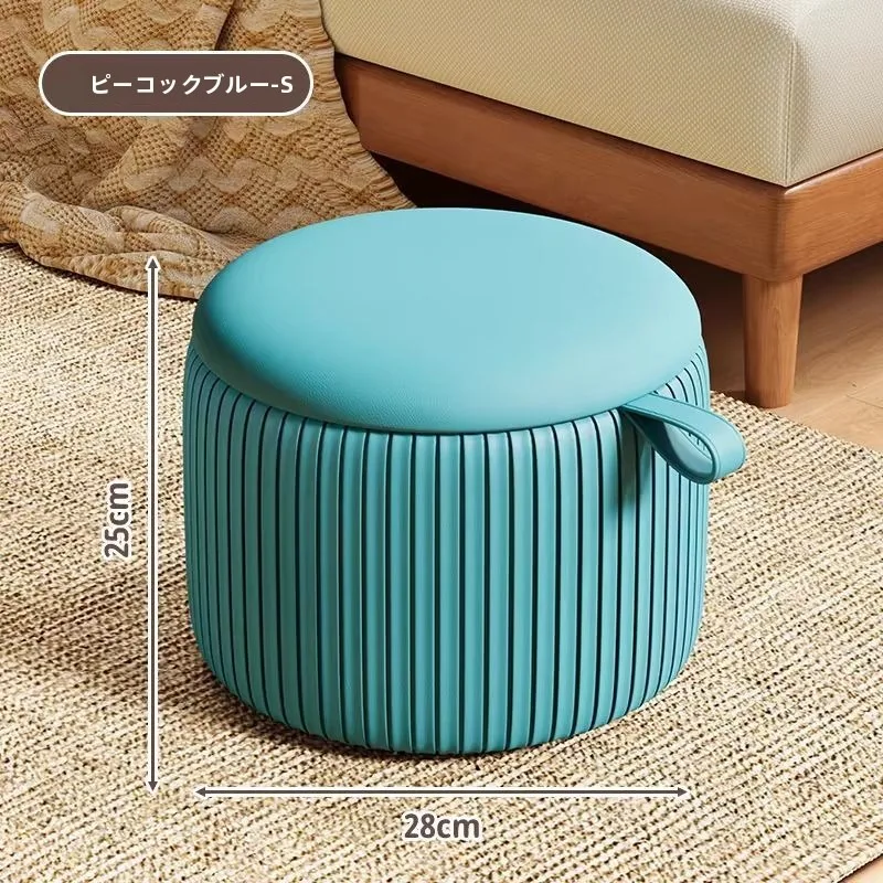 Small Stool Home Low Sofa Bench Living Room Entryway Shoe Changing Ottoman Seat Cushion Short Comfortable Casual Home Decor
