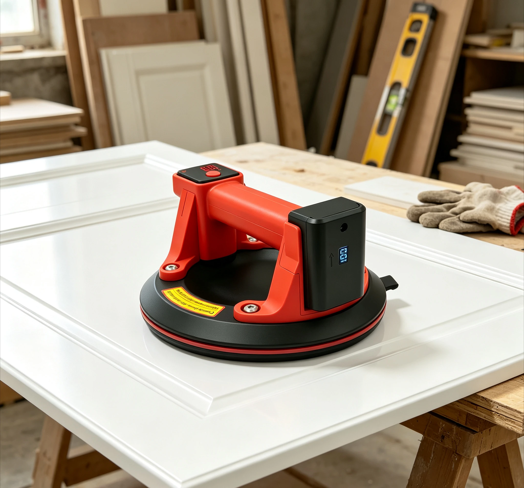 Electric Vacuum Suction Cup 200KG Heavy Duty Industrial Grade with Intelligent Display for Granite Tile Glass Lifting