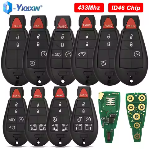 433Mhz ID46 Chip Remote Car Key For Dodge RAM Caravan 1500 2500 3500 4500 For Chrysler Town Country 300 For Jeep Grand Cherokee