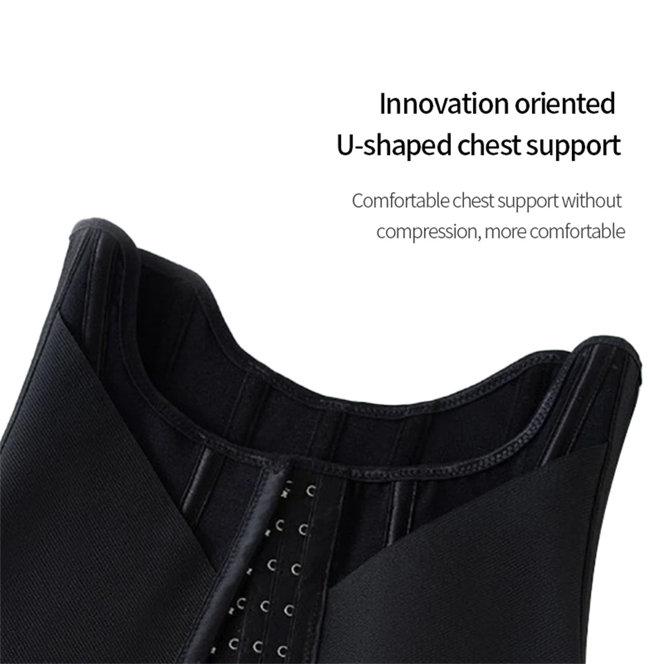 Becirzet Shapewear U-förmiger Taillentrainer Korsett für Damen, Hochkompressions-Body-Reduzierer, Brustlift, Stahlknochen-Taillentrainer – Detail 11