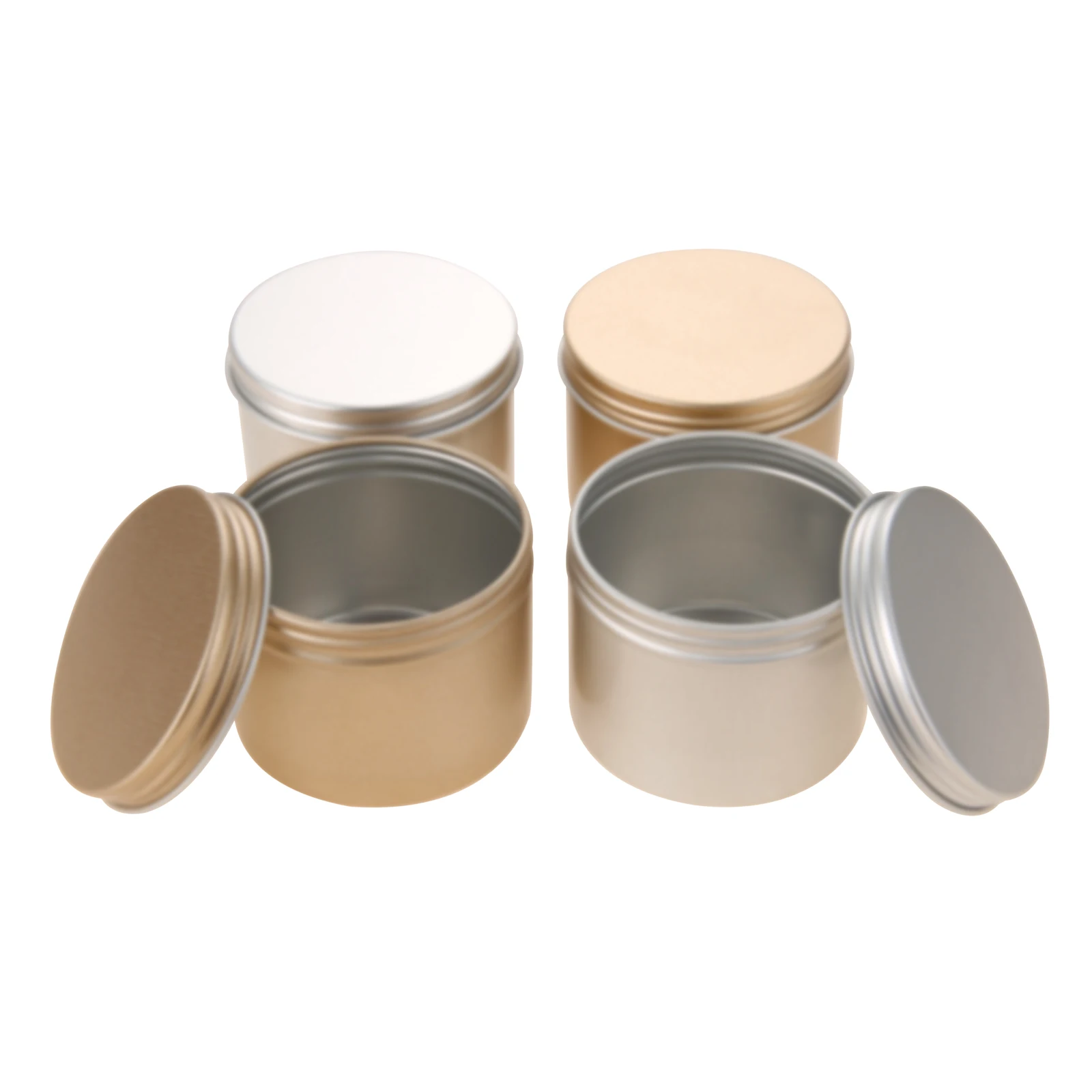 100ml Metal Aluminum Candle Jars with Lid Round Candle Container Tins Empty Storage Box for DIY Salves Skin Care Beauty 5/1 PCS