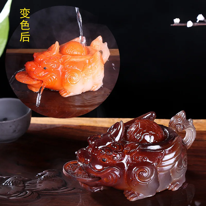 Tea Pet Color Changing Swan Golden Toad PiXiu Tea Plate Pet Accessories Tea Table Tea Ceremony Tea Set Decoration Gung Fu Tea