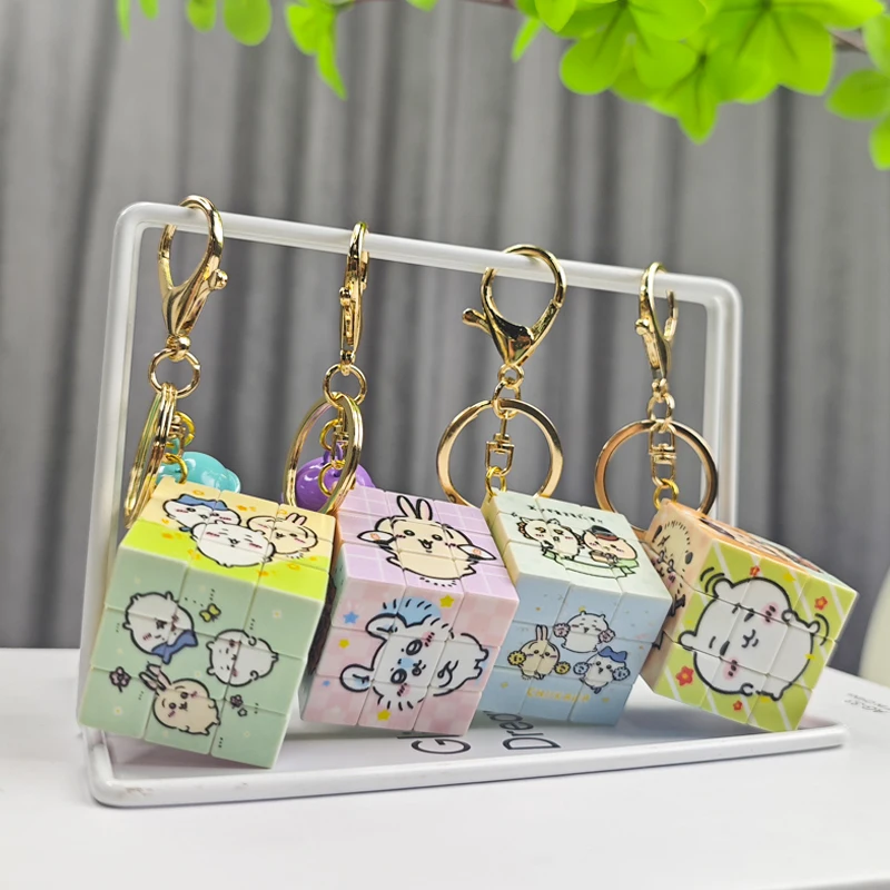 

Chiikawa Rubik's Cube Key Chain Puzzle Cute Magic Cartoon Pencil Student Bag Hanging Decoration