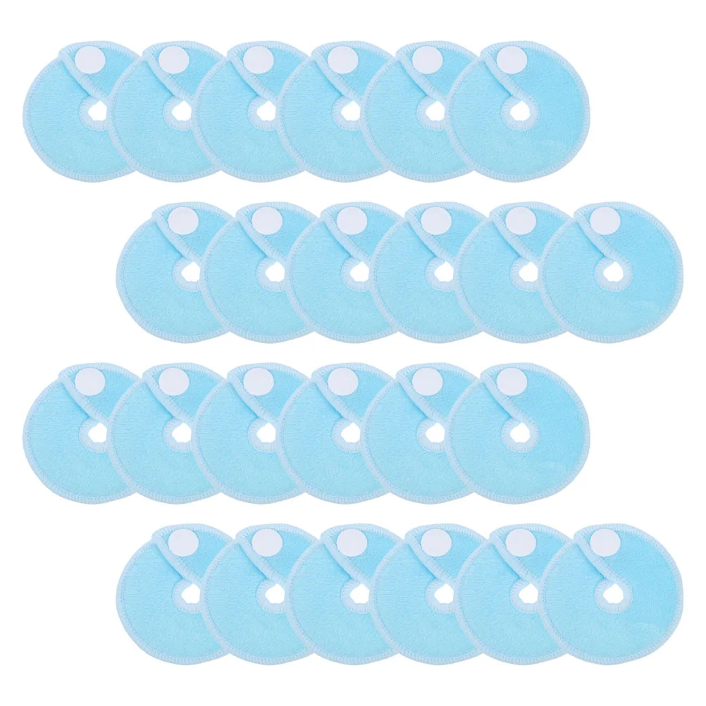 24 Pcs Microfiber Pad Tube Holders Feeding Pads Supplies Button Covers Shape Cushions Baby Belly Accessories