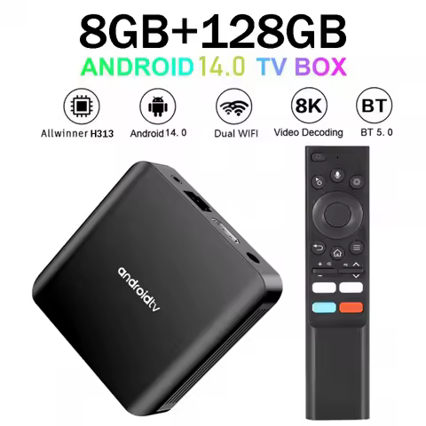 TV98 ATV Plus TV Box 4G 5G Dual Wifi BT5.0 Android 14 Smart Voice control Media Player Set Top Box HD 4K 8K 8GB 128GB iptv