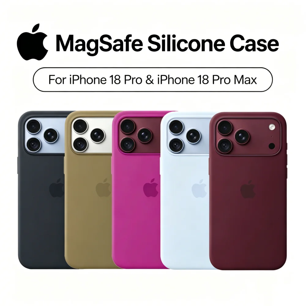 Etui na telefon z płynnego silikonu, kompatybilne z MagSafe, do bezprzewodowego ładowania, w kolorze jasnoniebieskim, matowe, dla modeli iPhone 18 Pro Max, 18 Pro, 17 Pro Max, 17 Pro, 17 Air. — 2