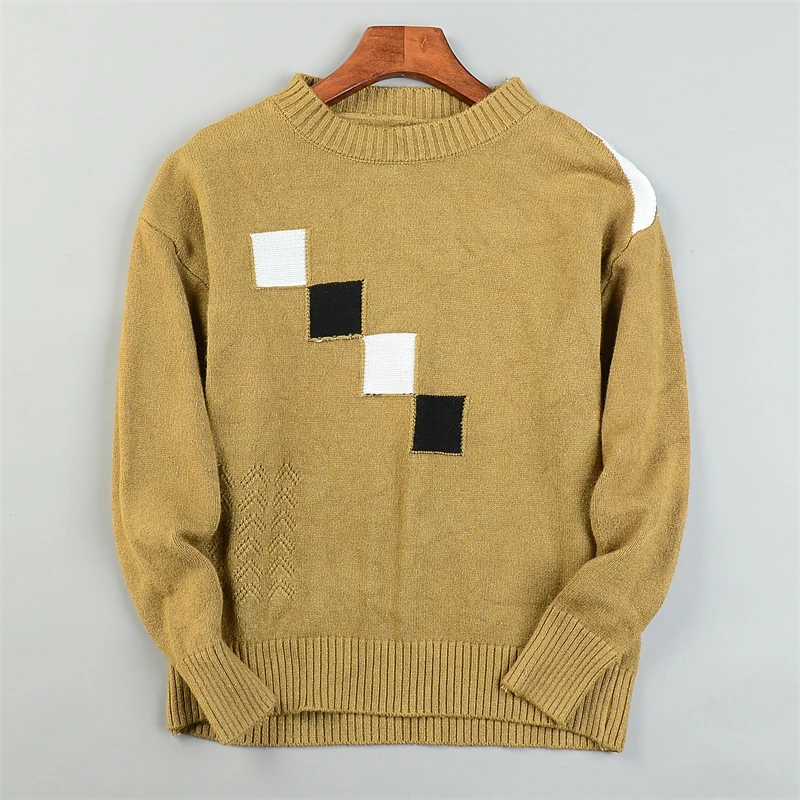 

Warm Knitted Sweater Commute Sle Color Blo Men Women Base Layer irt Autumn Winter Thermal Cotton Blend Long Sve roun...