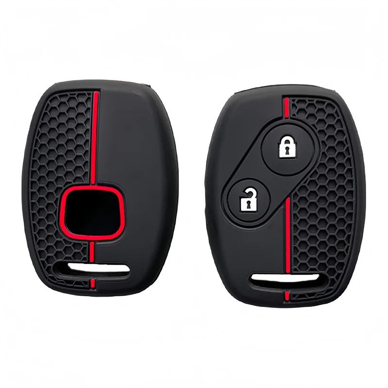 2 Buttons Silicone Car Key Case Cover For Honda Civic 2006-2011 2017 Accord CRV 2003 2007 Jazz HRV