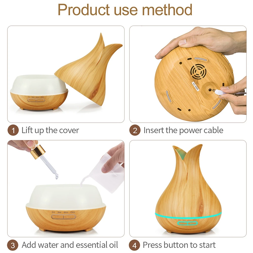 7-цветный светодиодный увлажнитель воздуха с таймером автоматического отключения, питанием от USB для дома и офиса